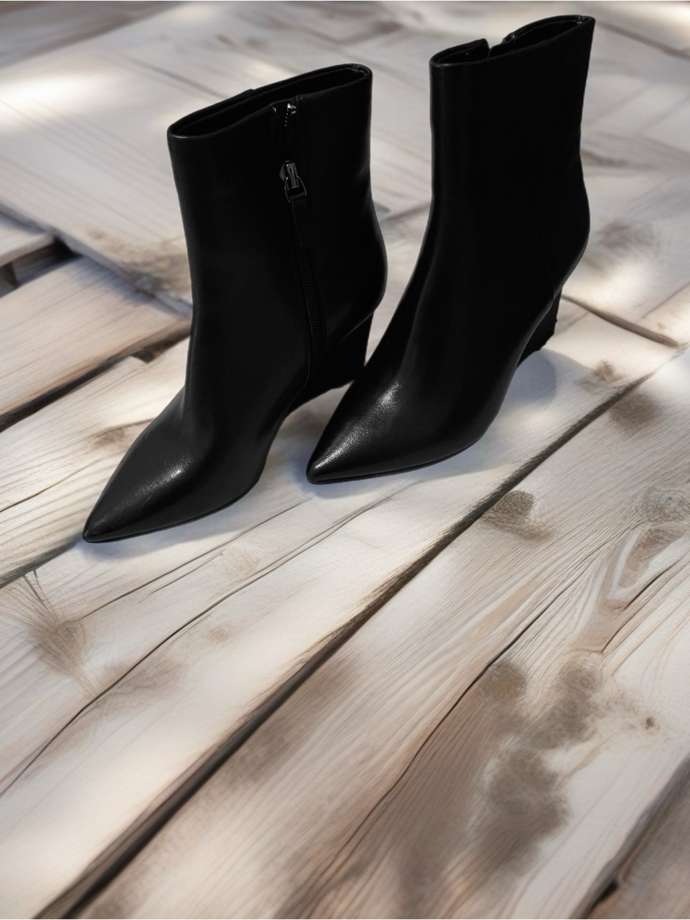 Sanctuary Black Pointed Toe Women's Ankle Boots 6 M